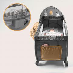 Кровать-манеж Lionelo Sven Plus (Grey Scandi) серый