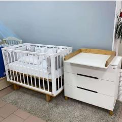 Детская кроватка Rant Indy Pro / 778 (Cloud White) 9268024 / быстросъемная стенка