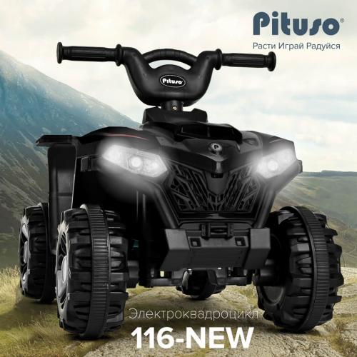 Электроквадроцикл PITUSO 116-NEW 6V/4.5Ah,20W*1 Black / Черный 2600005-Black
