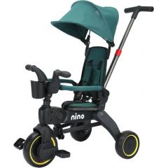 Трехколесный велосипед с ручкой NINO KS-1688 (зеленый) 8648354