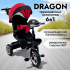 Детский велосипед BubaGo Dragon BG 161-2 Черно-Красный