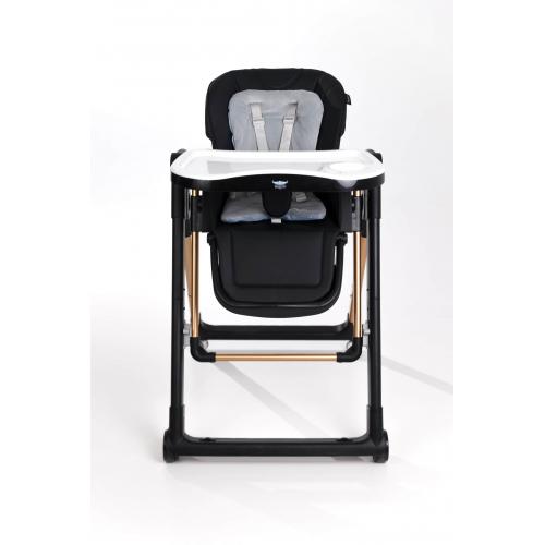 Стульчик для кормления Martin Noir LOTUS Crystal Black (черный) / качели + дуга