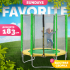 Батут Sundays Favorite 6FT (зеленый, с сеткой) 9269333