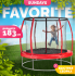 Батут Sundays Favorite Premium 6FT (красный, с сеткой) 9269341