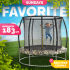 Батут Sundays Favorite Premium 6FT (квадраты, с сеткой) 9269338