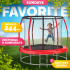 Батут Sundays Favorite Premium 8FT (красный, с сеткой, с лестницей) 9269342