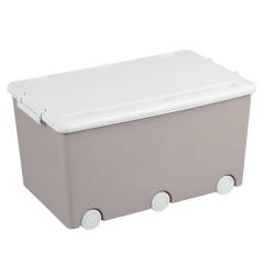 Детский ящик для игрушек TEGA BABY на колесах, 50л Linen (светло серый) PW-001-176