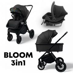 Детская коляска Bubago BLOOM 3in1 BG 152-1 Черный