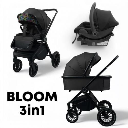 Детская коляска Bubago BLOOM 3in1 BG 152-1 Черный