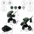 Детская коляска Bubago BLOOM 3in1 BG 152-4 Зеленый