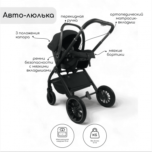 Детская коляска Bubago BLOOM 3in1 BG 152-4 Зеленый