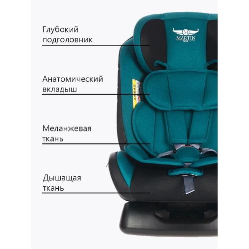 Автокресло Martin noir DISCOVERY Dusty Cyan 0-36 кг (без Isofix) Бирюзовый/голубой