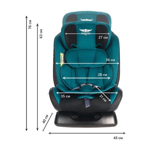 Автокресло Martin noir DISCOVERY Dusty Cyan 0-36 кг (без Isofix) Бирюзовый/голубой