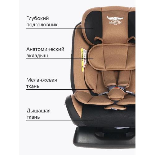 Автокресло Martin noir DISCOVERY Milk Chocolate 0-36 кг (без Isofix) бежевый/коричневый