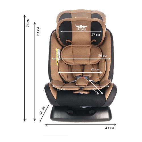 Автокресло Martin noir DISCOVERY Milk Chocolate 0-36 кг (без Isofix) бежевый/коричневый