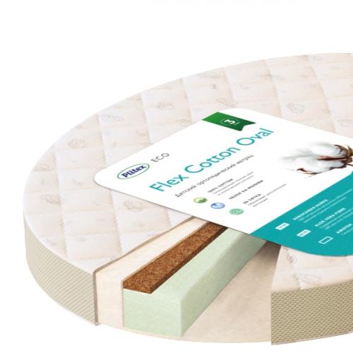 Детский матрас овальный Plitex Flex Cotton Oval 125x75 (ФК-01/4) 125х75