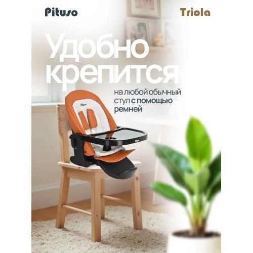 Стульчик для кормления Pituso Triola SG116 Ocher Охра рама черн. (Оранжевый)