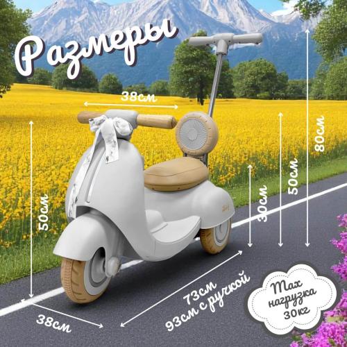 Детский электроскутер Bubago Bicly BG 165-3 Серый
