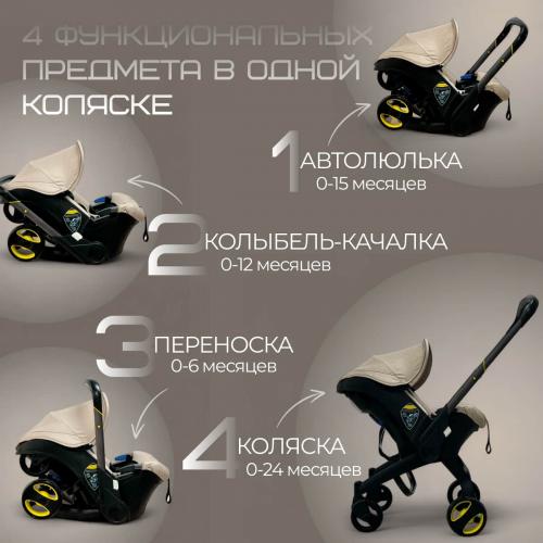 Коляска детская BubaGo Mirco BG 153-3 Бежевый