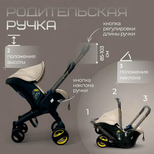 Коляска детская BubaGo Mirco BG 153-3 Бежевый