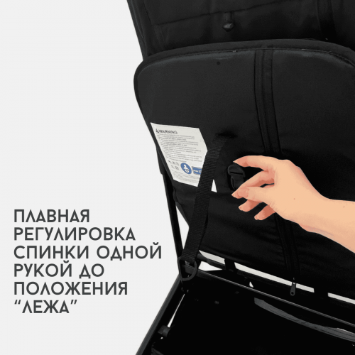 Коляска детская прогулочная BubaGo LUNA BG 154-1 Черный