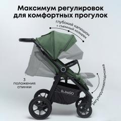 Коляска детская прогулочная BubaGo BASS Green Зеленый (черная рама) BG 130-2