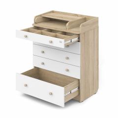 Комод пеленальный Атон Leo 805 с органайзером (дуб сонома/белый) 9108824