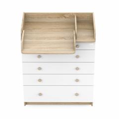 Комод пеленальный Атон Leo 805 с органайзером (дуб сонома/белый) 9108824