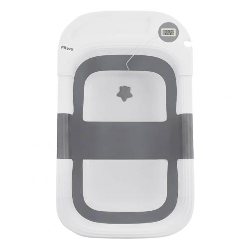Ванночка складная PITUSO Grey Серый 68см FG1150-Grey (двойное сложение, термометр)