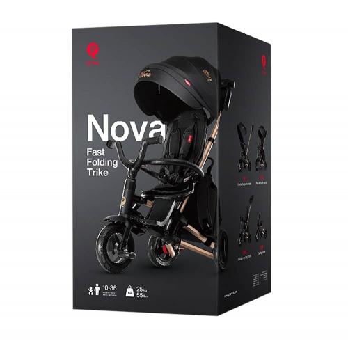 Велосипед трехколесный QPlay Nova+ Plus S700 (черный/золотистый)
