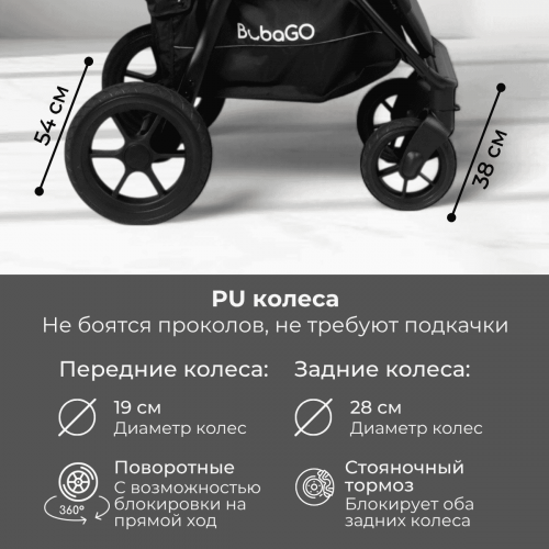 Коляска детская прогулочная BubaGo BG 168-2 MODEL CROSS City LUX Бежевый