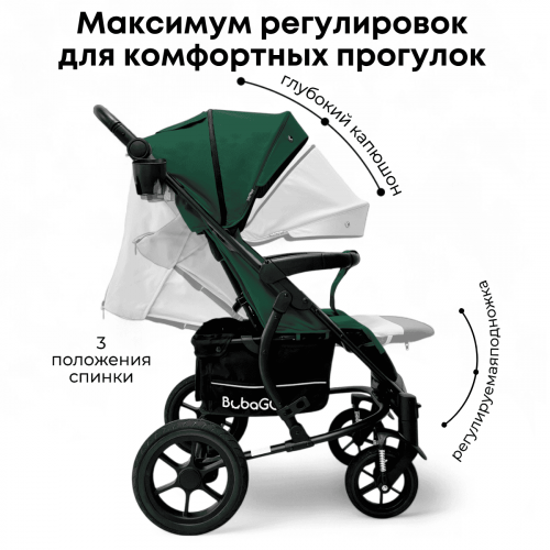 Коляска детская прогулочная BubaGo MODEL ONE BG 173-3  Зеленый