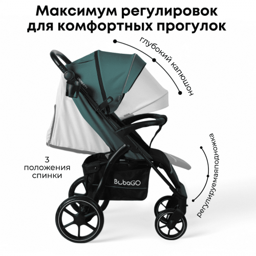 Коляска детская прогулочная BubaGo BG 155-4 MODEL CROSS City Зеленый / Green