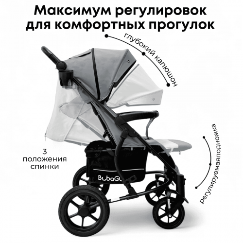 Коляска детская прогулочная BubaGo MODEL ONE BG 173-1 Темно Серый