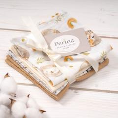 Комплект платочков-салфеток Perina КМС.4.29-0 (Цветной микс)