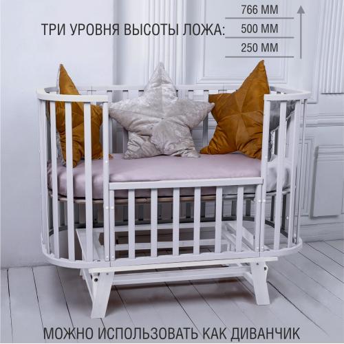 Кровать детская Sweet Baby Barocco New Белый/Белый с маятником
