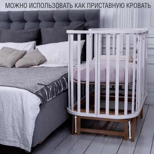 Кровать детская Sweet Baby Barocco New Белый/Натуральный с маятником