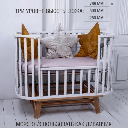 Кровать детская Sweet Baby Barocco New Белый/Натуральный с маятником