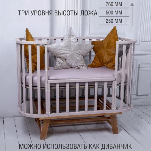 Кровать детская Sweet Baby Barocco New Кашемир/Натуральный с маятником