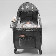 Кровать-манеж Lionelo Sven Plus (Grey Scandi) серый