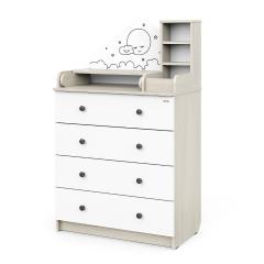 Комод пеленальный Атон Мебель Сириус Alf (шимо светлый / белый)