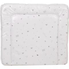 Пеленальный матрас Polini Kids French Teddy 70х50 см (белый/серый) 5807480