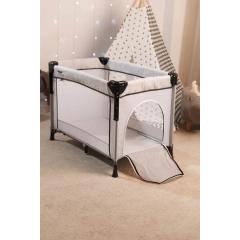 Манеж Martin noir Nearby Cozy Grey (опускной борт, 2 уровня, 90х50 см) светло-серый
