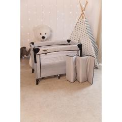 Манеж Martin noir Nearby Cozy Grey (опускной борт, 2 уровня, 90х50 см) светло-серый