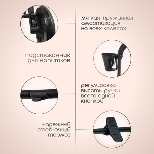 Детская коляска Bubago LOTTA Limited 3in1 BG LTD-176-2 Черный