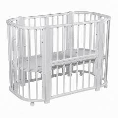 Кроватка PITUSO Asti J 511 Белый 5/1 маятник (Белая, белые вставки)