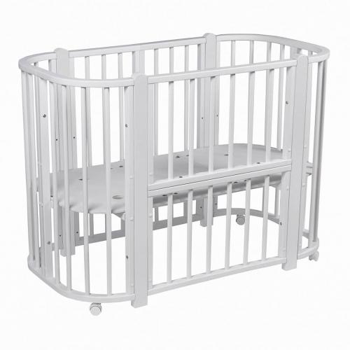 Кроватка PITUSO Asti J 511 Белый 5/1 маятник (Белая, белые вставки)