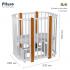 Кроватка PITUSO Asti J 511 Белый-Бук 5/1 маятник (белая, вставки бук)