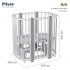 Кроватка PITUSO Asti J 511 Белый-Серый 5/1 маятник (белая, серые вставки)