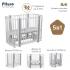 Кроватка PITUSO Asti J 511 Белый-Серый 5/1 маятник (белая, серые вставки)